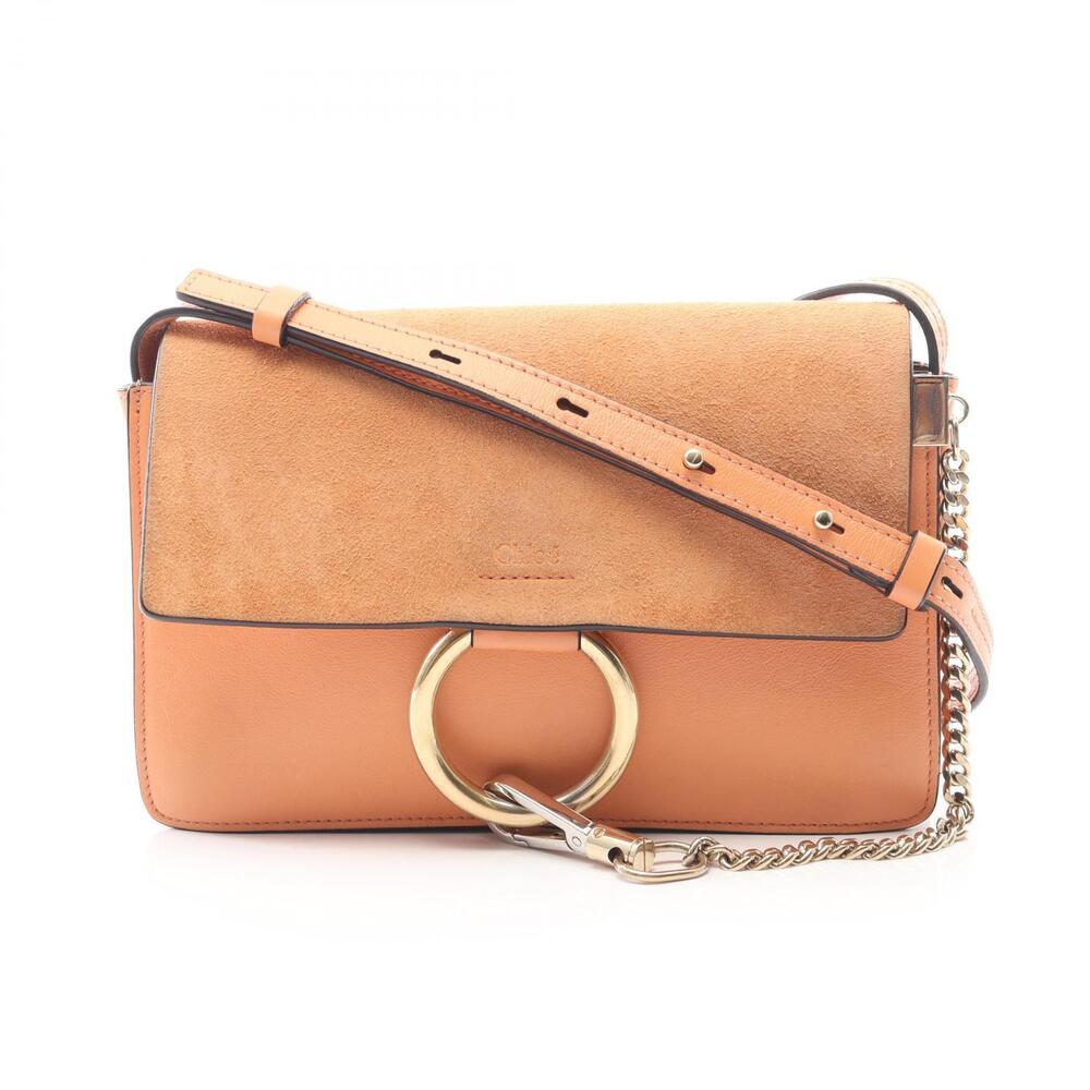 Chloe Faye shoulder bag leather suede orange